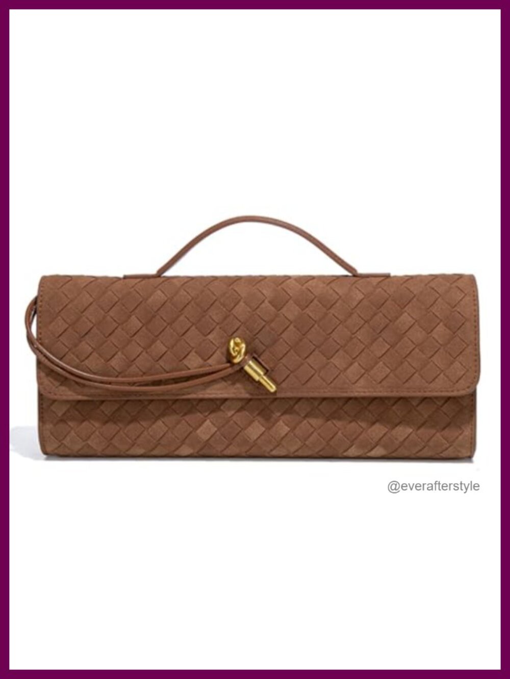 Suede Woven Evening Clutch Crossbody Shoulder Hobo Handbag